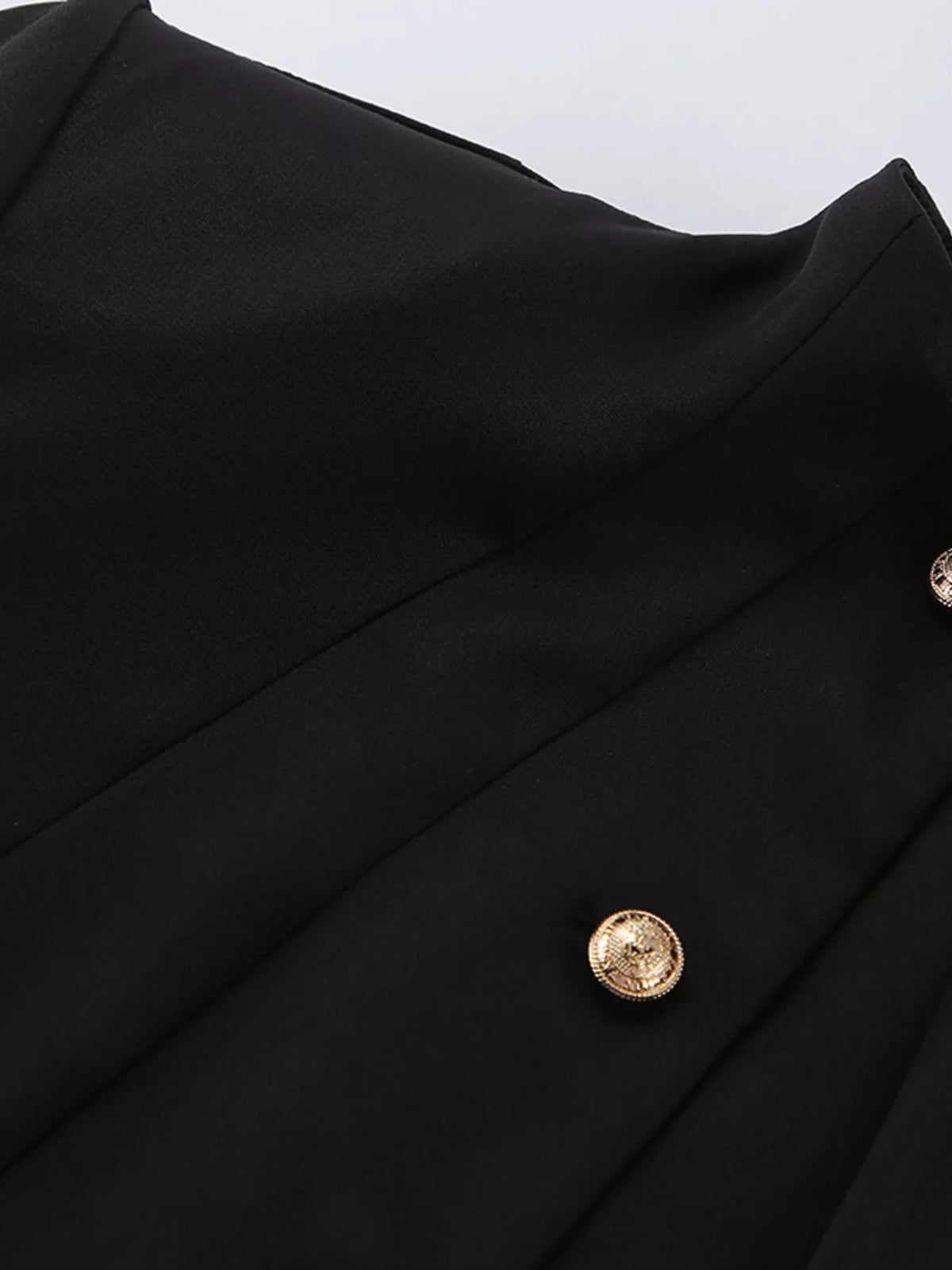 Elegant Stand Collar Blazer and Mini Skirt Set