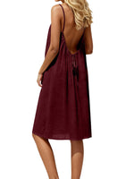 Backless Spaghetti Strap Casual Dress