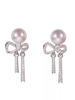 Pearl Bowknot Drop Earrings