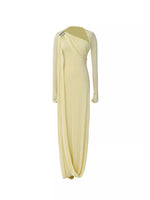 One-Shoulder Draped Maxi Dress