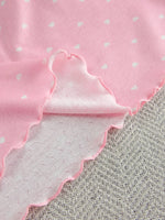 Polka Dot Round Neck Top and Pants Lounge Set