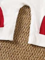 Children's 2-Piece Christmas-Themed Set with Jumpsuit and Santa Claus Hat