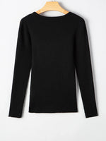 Ribbed Knit Cold Shoulder Sweater