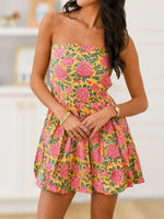 Printed Tube Mini Dress
