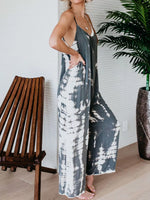 Full Size Tie-Dye Wide Leg Jumpsuit Plus Size