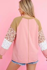 Floral Print Raglan Sleeve Sweatshirt