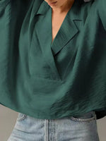 Collared Neck Half Sleeve Blouse