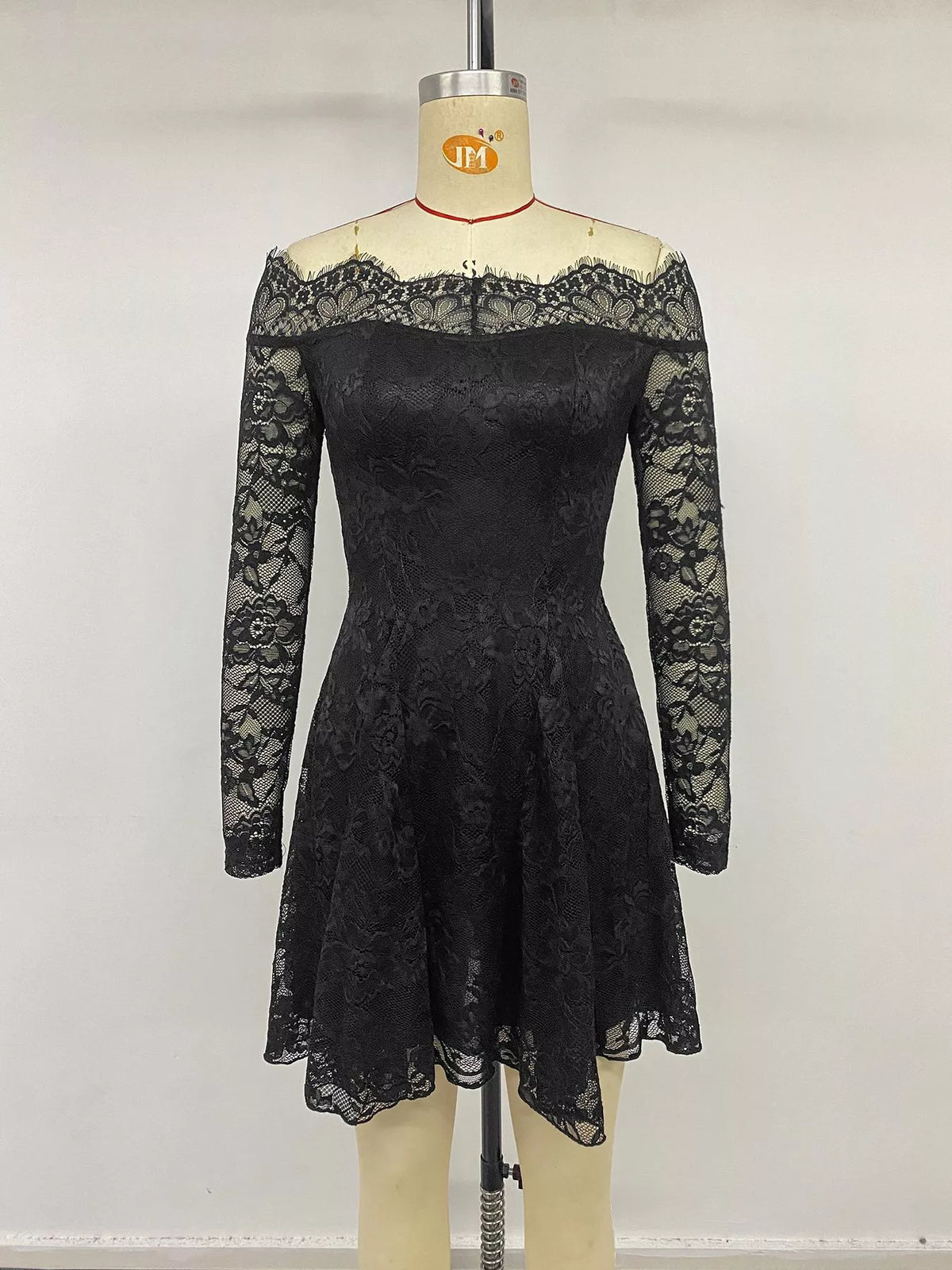 Lace Off Shoulder Mini Dress
