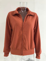 Full Size Ribbed Knit Zip-Up Outerwear Plus Size