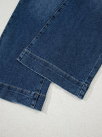 Cropped High Rise Wide Leg Jeans