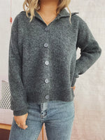 Ribbed Button-Up Cardigan