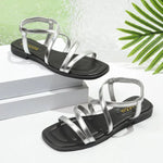 Crisscross Strappy Flat Sandals