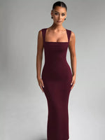 Square Neck Sleeveless Maxi Dress