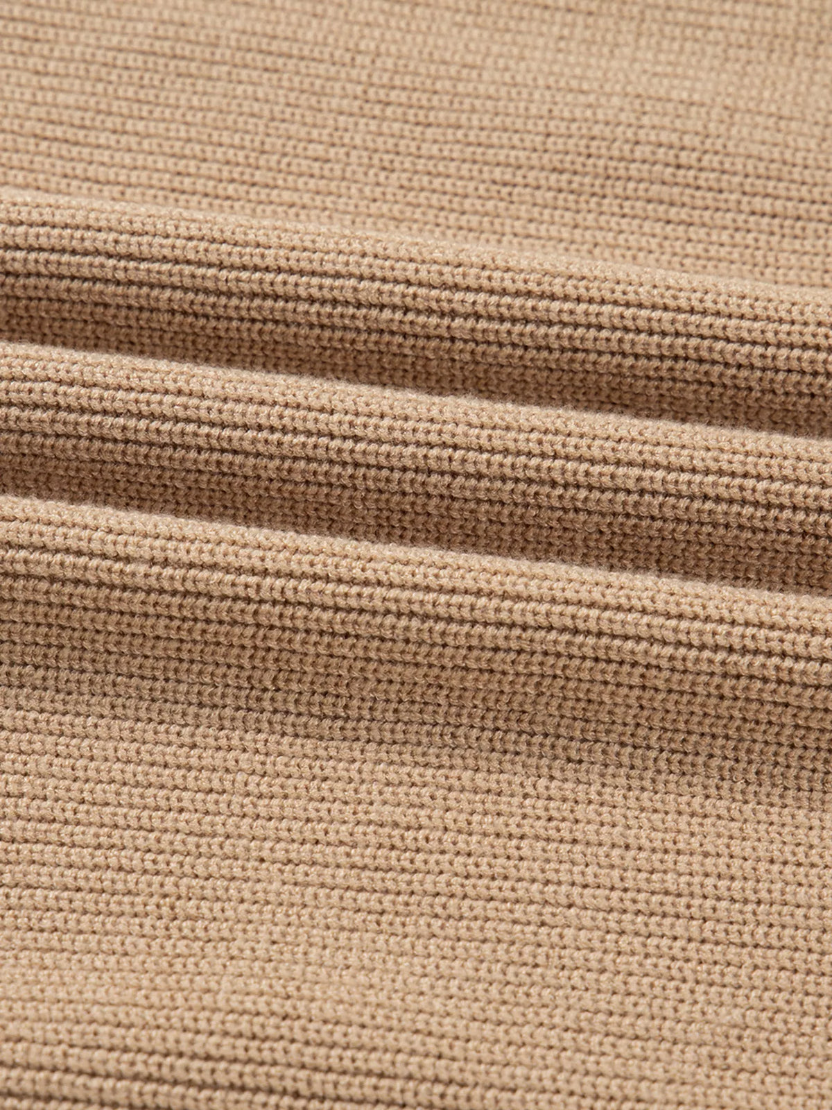 Pearl Embellished Keyhole Ribbed Sweater Dress