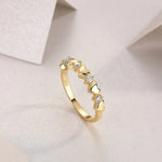 925 Sterling Silver Moissanite Heart Ring