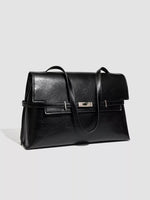 Buckle Leather Shoulder Bag