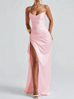 Slit Crisscross Back Maxi Cami Dress