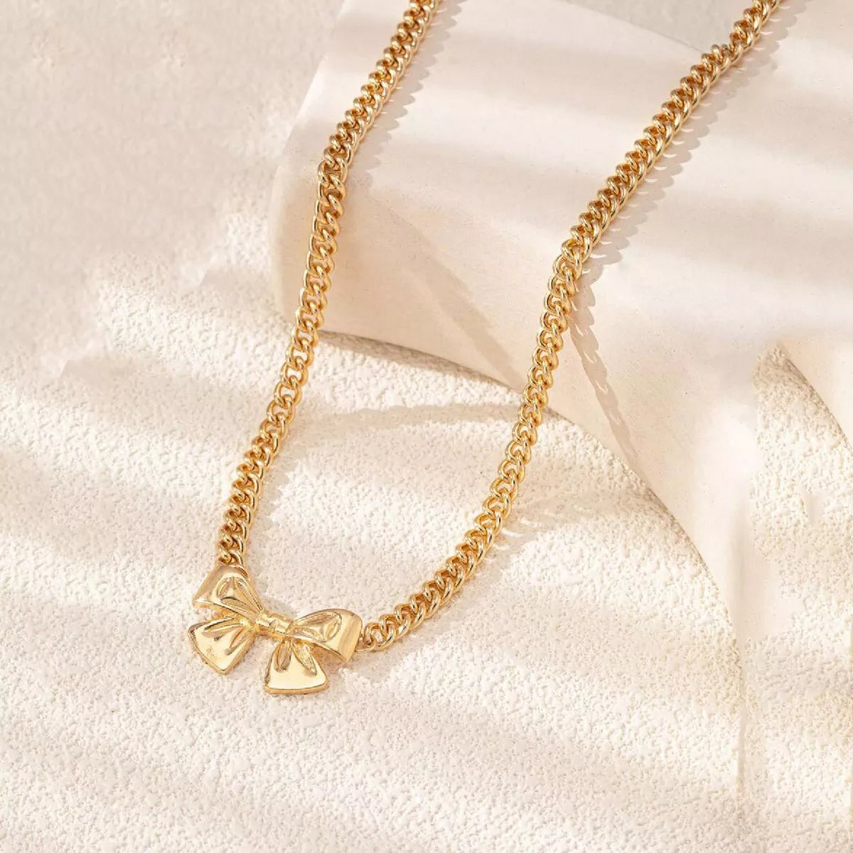 18K Gold-PlatedBowknot Chain Necklace