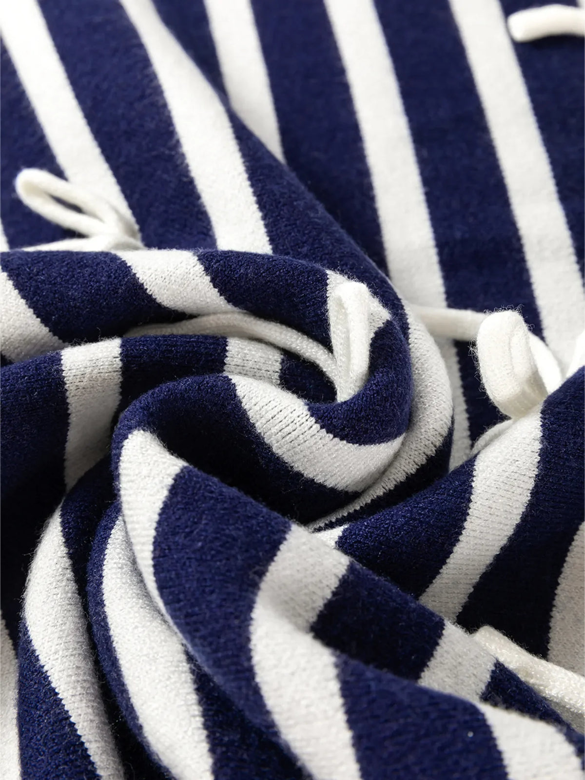 Stripe Knitted Bow Decor Sweater Vest
