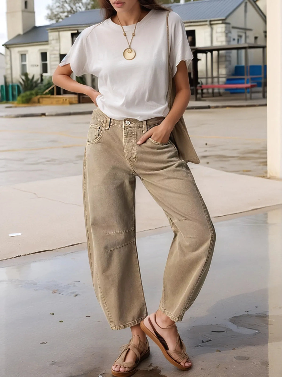 Wide Leg Relaxed Fit Jeans