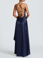 Ruffle High-Slit Maxi Dress