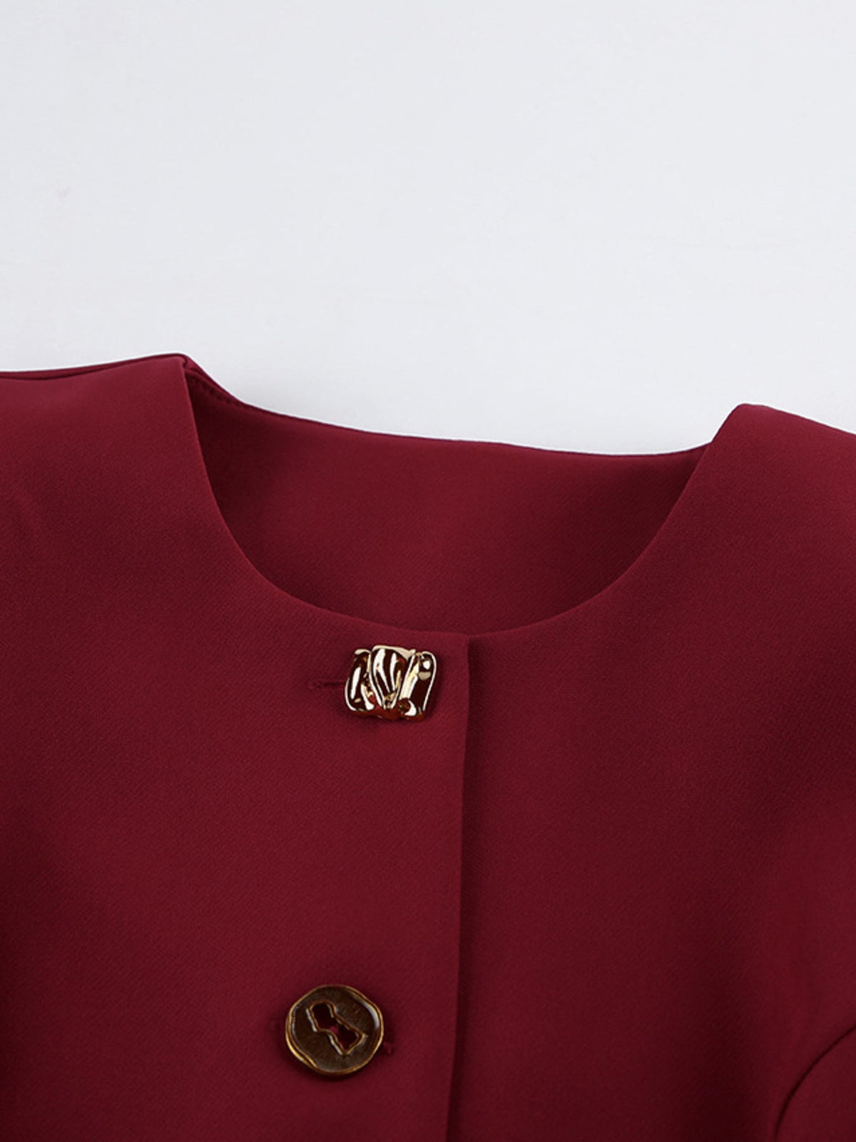 Button Up Peplum Blazer & Skirt Set
