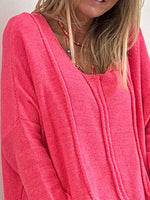 High-Low Drop Shoulder Sweater