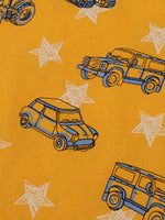 Children's Construction Vehicle Print Crew Neck Short Sleeve T-Shirt