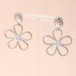 Alloy Flower Drop Earrings