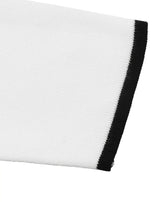 Contrast Trim Button Decor Knit Top