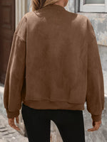 Zip Up Dropped Shoulder Jacket