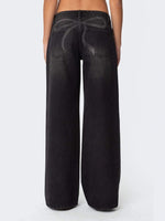 Vintage Wash Wide Leg Jeans