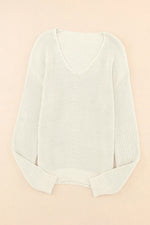 V-Neck Drop Shoulder Sweater