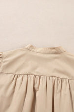 Leopard Frill Short Sleeve Blouse