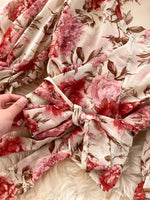 Floral Print Crop Top and Skirt Set