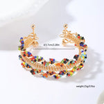 18K Gold-Plated Three Layered Open Bracelet