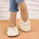 Bow Round Toe Flats Slip-Ons