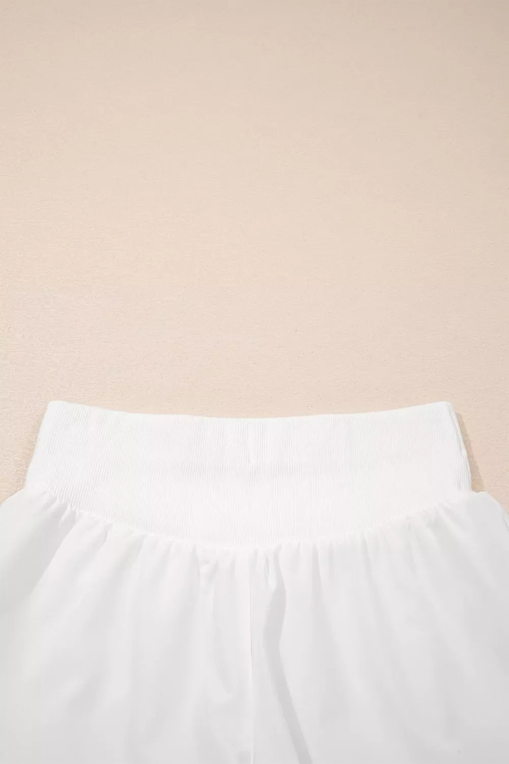 High Waist Ribbed Waistband Shorts
