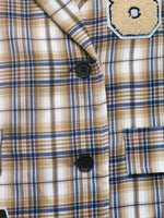 Number 87 Plaid Long Sleeve Blazer