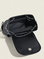 Heart Decor Chain Detail Backpack Bag