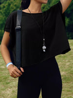 Cutout Back Short Sleeve T-Shirt