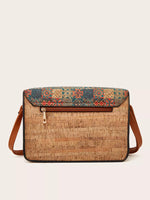 Vintage Pattern PU Leather Crossbody Bag