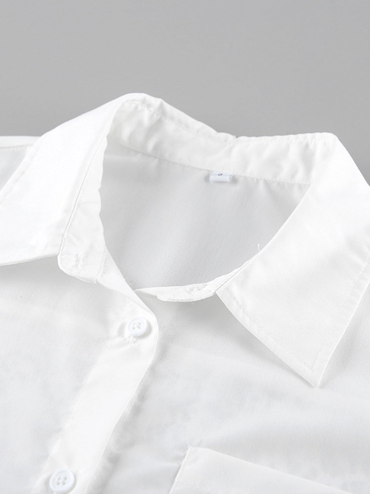 Lace Sleeve Button-Down Shirt