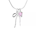 Bow & Heart Pendant Necklace