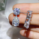16 Carat Moissanite 925 Sterling Silver Earrings