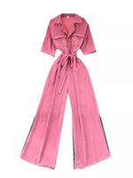 Tie Waist Wide Leg Jumpsuit