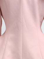 Frill Lapel Collar Top and Pleated Skirt Set