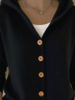 Full Size Button Up Long Sleeve Cardigan Plus Size
