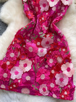 Floral Tie Waist Mini Dress