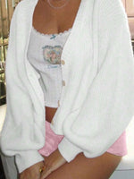 Ribbed Knit Open Front Cardigan with Cozy Oversized Fit